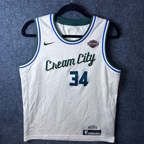 Nike Other - Nike Giannis Antetokounmpo #34 Cream City Milwaukee Bucks  Harley Davidson Patch